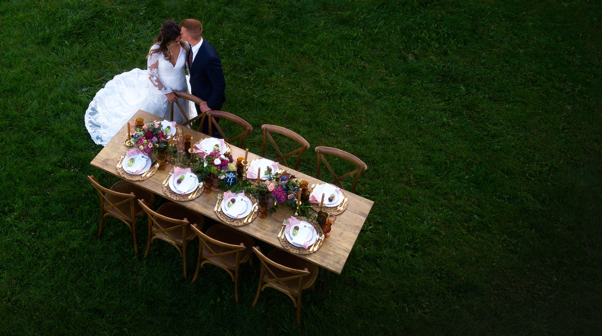 Bride and Groom Guest Table